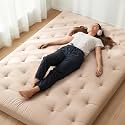 ZonLi Japanese Floor Futon Mattress 100% Cotton Cover Foldable Portable