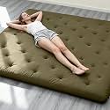 ZonLi Japanese Floor Futon Mattress Full Size 75"x 54", 100% Cotton Cover 4'' Thicken Tatami Mattress, Foldable Sleeping Pad, Portable Dormitory Tatami Mat, Roll Up Floor Lounger Bed for Adult