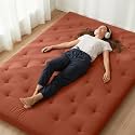 ZonLi Japanese Floor Futon Mattress 100% Cotton Cover Foldable Portable