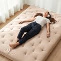 ZonLi Japanese Floor Futon Mattress 100% Cotton Cover Foldable Portable