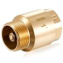 Zonon 1 Pcs 1 Inch Check Valve, One Way Spring Brass Check Valve