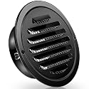 Zonon 1 Pcs 6 Inch Soffit Vents Round Vent Cover Stainless Steel, Black