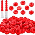 Zonon 10 Pieces Caulk Tube Sealer Caps Caulking Condom for Caulk Tubes,Red