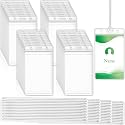Zonon 100 Pack Clear Luggage Tags Bulk Badge Holder for Suitcases