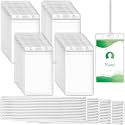 Zonon 100 Pack Clear Luggage Tags Bulk Badge Holder for Suitcases