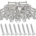 Zonon 100 Pcs 1/4" X 1-1/2" 304 Stainless Steel Lag Screw for Wood, Silver