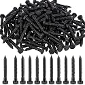 Zonon 100 Pcs 1/4" X 2" 304 Stainless Steel Lag Screw for Wood, Black