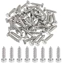 Zonon 100 Pcs 3/8''X 1-1/2'' 304 Stainless Steel Lag Screw for Wood, Silver