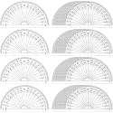 Zonon 100 Pcs 4 Inch Plastic Clear Protractor Bulk Math Protractors Set