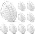 Zonon 12 Pcs 4 Inch Soffit Vents Round Vent Cover Stainless Steel, White