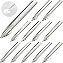 Zonon 12 Pcs 6 Inch Lab Spatula Stainless Steel Bead Scoop Round Pointed