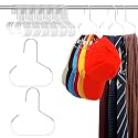 Zonon 12 Pcs Scarf Hangers for Closet Metal Belt Ring Hanger, White