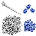 Zonon 150 Pcs Horseshoe Nails Stained Glass Supplies Kit with Stop Blocks