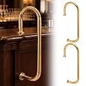 Zonon 2 Pcs Single Arm Bar Service Rail Screw Mounted,Brass