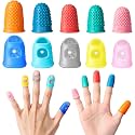 Zonon 20 Pcs Rubber Thimble Finger Protector,Blue