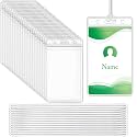 Zonon 24 Pack Clear Luggage Tags Bulk Badge Holder for Suitcases