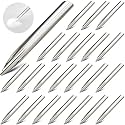 Zonon 24 Pcs 6 Inch Lab Spatula Stainless Steel Bead Scoop Round Pointed