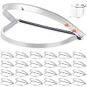 Zonon 24 Pcs Aluminum Face Shield Adapter for Grinding Cutting, White