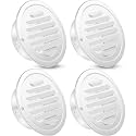 Zonon 4 Pcs 6 Inch Soffit Vents Round Vent Cover Stainless Steel, White