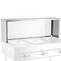 Zonon 43" Wide Sneeze Guard for Restaurant, Steam Table Overshelf for Stainless Steel 3-Well Steam Table Overshelf, Easy-Install Food Shield for Buffet Counter Bar Catering