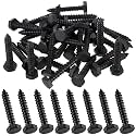 Zonon 50 Pcs 1/4" X 1-1/2" 304 Stainless Steel Lag Screw for Wood, Black