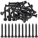 Zonon 50 Pcs 1/4" X 2" 304 Stainless Steel Lag Screw for Wood, Black