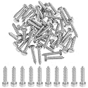 Zonon 50 Pcs 5/16" X 1-1/2'' 304 Stainless Steel Lag Screw for Wood, Silver