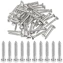 Zonon 50 Pcs 5/16" X 1-1/4" 304 Stainless Steel Lag Screw for Wood, Silver