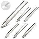 Zonon 6 Pcs 6 Inch Lab Spatula Stainless Steel Bead Scoop Round Pointed