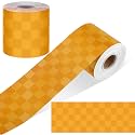 Zonon 65 Feet Orange Checkerboard Borders for Bulletin Board Classroom Trim