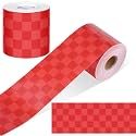 Zonon 65 Feet Red Checkerboard Bulletin Board Borders, Checker Paper