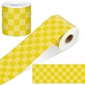 Zonon 65 Feet Yellow Checkerboard Bulletin Board Borders, Checker Paper