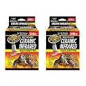 Zoo Med 2 Pack of ReptiCare Ceramic Infrared Heat Emitters, 100 Watt, for 30 to 40 Gallon Terrariums