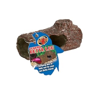 zoo med laboratories azmfa50 sinking ceramic betta log