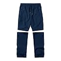 Zoofly Boys Kids Cargo Hiking Pants, Tactical Rain Scout Convertible