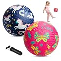 ZOOJOY Playground Balls for Kids 3-6, 6" Pack of 2 Rubber Bouncy Balls