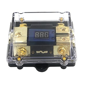 zookoto 100a fuse holdercar stereo audio led display digital voltage inline anl fuse holder 0ga2ga4ga1 in 0ga2ga4ga2 out with two 100 amp fuses