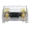 ZOOKOTO 100A Fuse Holder,Car Stereo Audio Inline ANL Fuse Holder 0 2 4 Gauge in Out with 100 Amp Fuse