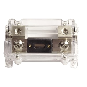 zookoto 300a 0ga fuse holder car stereo audio inline anl fuse holder 0 2 4 gauge in and out with 300 amp fuse gold or silver random