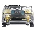 ZOOKOTO 300A Fuse Holder,Car Stereo Audio Led Display Digital Voltage Inline ANL Fuse Holder 0 2 4 Gauge in Out