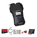 Zoom H1 XLR Portable Audio Recorder for Video Bundle with Microfiber Cleaning Cloth + 4X AA Batteries with Charger + Extreme Pro 64GB microSDXC Memory Card + USB Card Reader