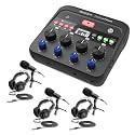 Zoom PodTrak P4 Next Podcast Recorder Bundle with 3x ZDM-1 Podcast Mic Packs — Dynamic Microphones, Headphones, XLR Cables, Stands, Podcast Equipment Kit for Three-Person Panel Recording, Streaming