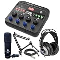 Zoom PodTrak P4next Audio Interface with StreamEye PDM-3 Podcast Equipment Bundle and Adjustable Microphone Boom Arm