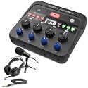Zoom PodTrak P4 Next Podcast Recorder Bundle with ZDM-1 Podcast Mic Pack — Dynamic Microphone, Headphones, XLR Cable, Stand, Podcast Equipment Kit for Solo Recording, Streaming
