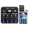 Zoom PodTrak P4next Portable Multitrack Podcast Recorder Bundle with SanDisk 32GB Ultra UHS-I microSDHC Memory Card with SD Adapter, Varta High-Energy 1.5V AA LR6 Alkaline Battery (4-Pack)
