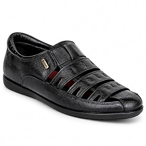 Zoom Shoes A10337 Mens Genuine Leather Slip-On