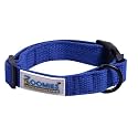 ZOOMIES Dog Collar, Premium Soft Padded Cotton with Buckle Closure, Comfortable for Large Dogs – Blue