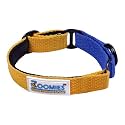 ZOOMIES Martingale Dog Collar, Premium Soft Padded Cotton, No-Pull Training Design (Yellow-Blue, L)
