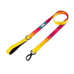 zoomiez printed dog leashlead with comfortable padded handle 4 ft with heavy duty slide locking hook s solar