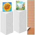 Zopeal 96 Pcs Ceramic Tiles for Craft with Cork Backing Pad, Square